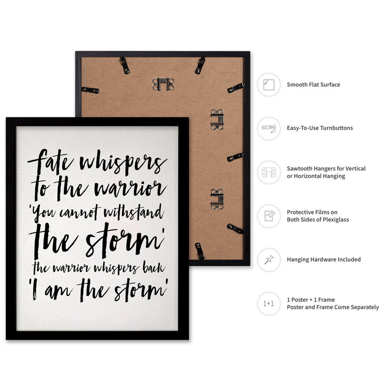« I Am the Storm », Cadre noir, Affiche, H 24 po x l 32 po