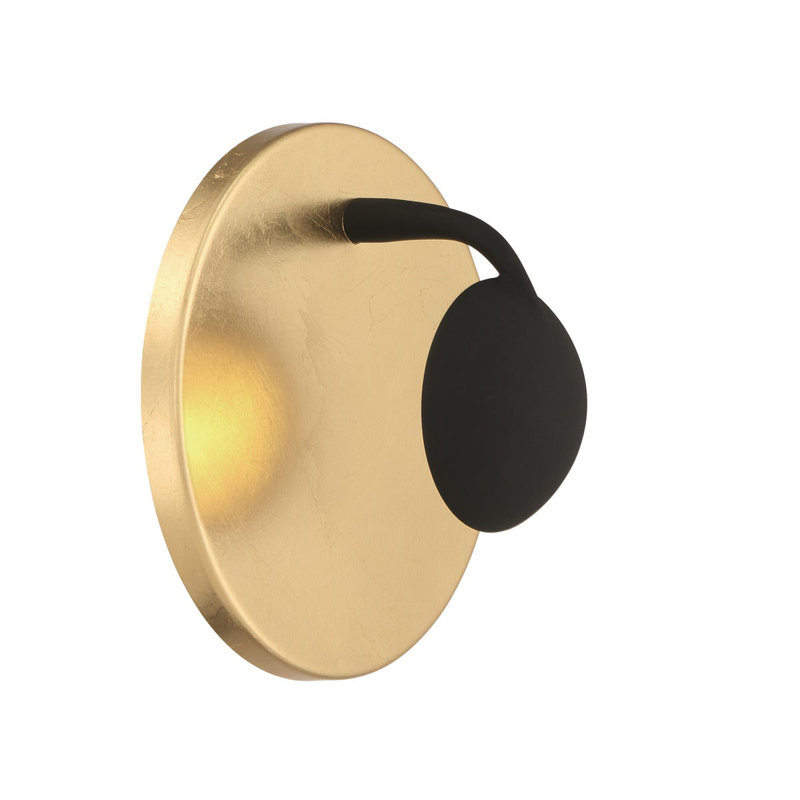 Mcandrews LED Armed Sconce, Gold, Black