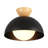 11.8" 1-Light Modern Industrial Dome Flush Mount Ceiling Light with Opal Glass Globe