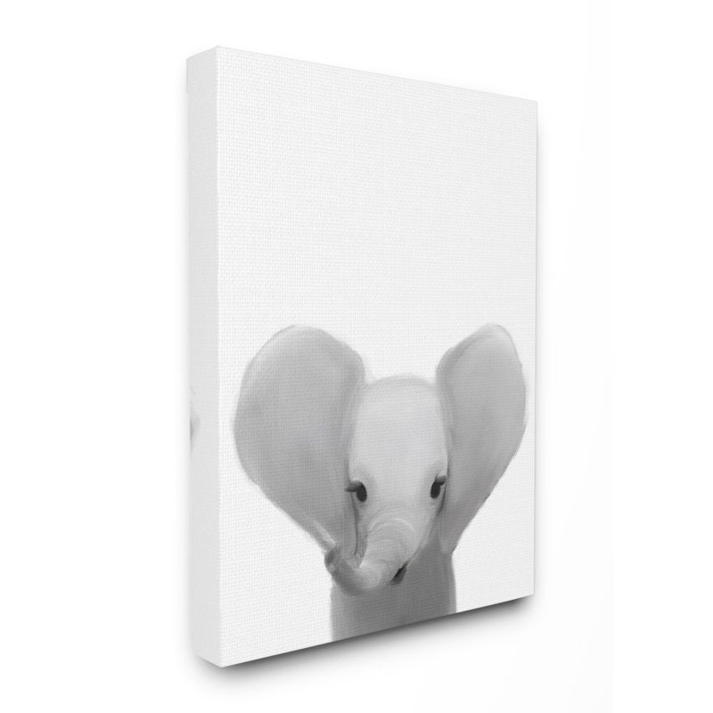 Décoration murale Schutt, bébé éléphant, enfants, Toile tendue, H 48 po x l 36 po x P 1,5 po