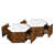 Plateau blanc / base noyer