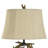 Dalton Antler Table Lamp - Dark Brown Finish - Beige Hardback Fabric Shade-33816706
