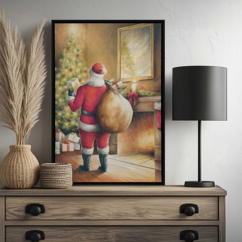 «Santa Christmas Dreams» par Dogwood, Toile avec cadre, Brun, L 32 po x H 48 po