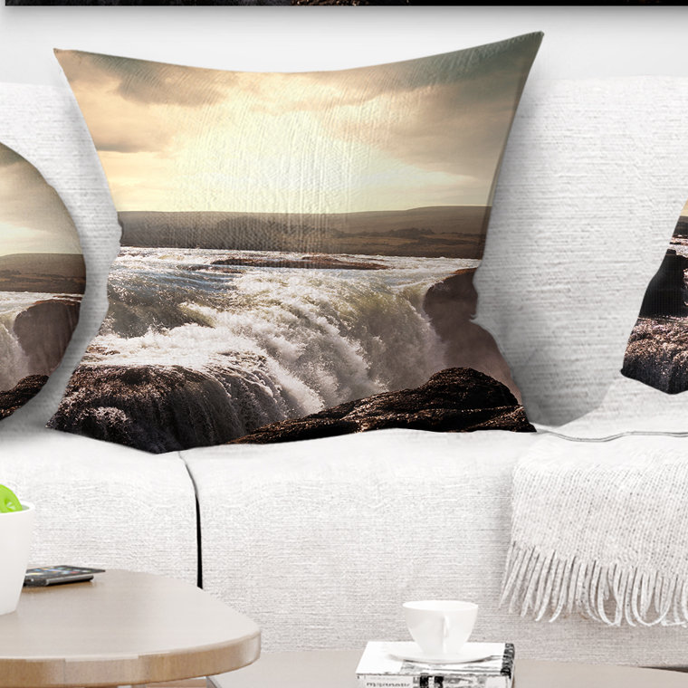 Coussin Islande, 16 po x 16 po, Coussin décoratif
