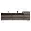 Meuble-lavabo double mural 78,5 po avec plateau en métal Kayleena-2005173630