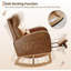 Chaise berçante en polyuréthane avec repose-pieds, fauteuil de chambre de bébé, orange