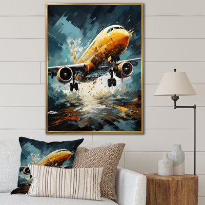Orange Aerodynamics Plane - Plane Canvas Prints