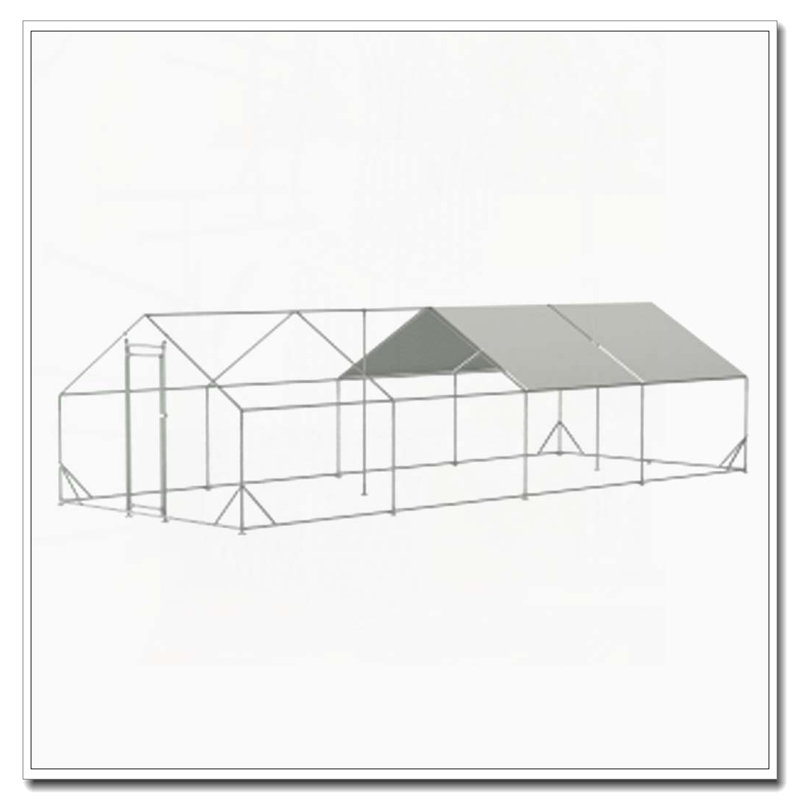 Grand poulailler en métal avec couvercle imperméable, H 78,72 po x l 312 po x P 120 po