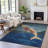 Machine Washable Indoor/Outdoor Xhevrie Blue Rug-112024566