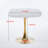31.5"Squaretulip Dining Table For 2-4 Persons Modern Mid-Century Kitchen Table With White MDF Top&Golden Metal Pedestal Base Small Space Leisure Table For Living Room Apartment Bistro Cafe (White&Gold-1093313631-1093313629