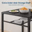 Ensemble de table de salle à manger 3 pièces pour 2 avec support de rangement sous la table et chaises Tuck-Under-1720337084-1720337085