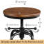 Tabouret à hauteur réglable en bois massif-1392067631