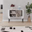  Modern Console Cabinet With Black Metal Legs, Living Room-200978281