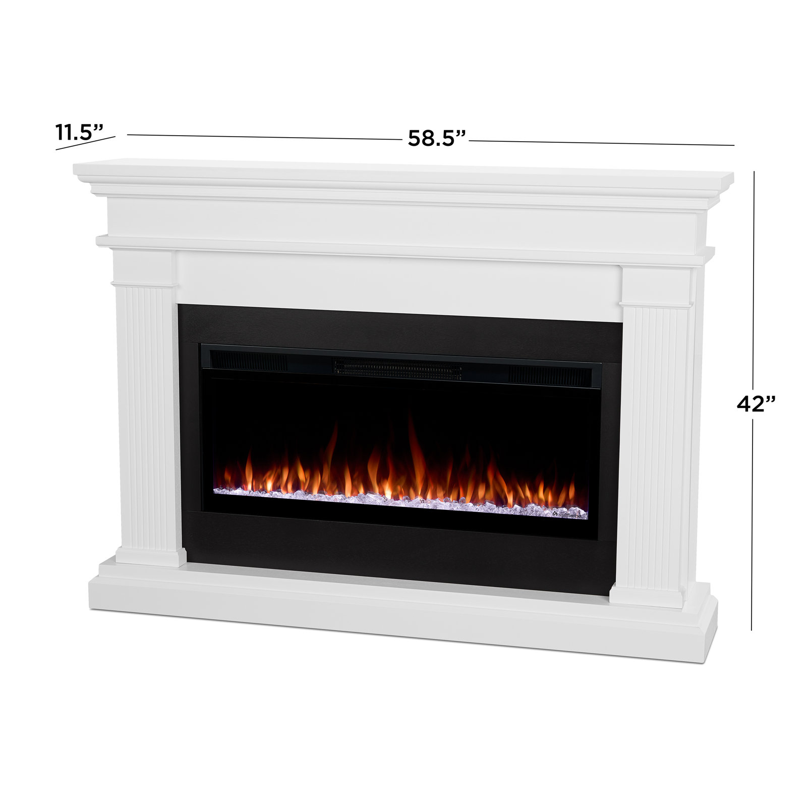 Real Flame® Beau Electric Fireplace, White, Standard