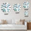 Feuilles d'eucalyptus et plantes grasses - Horloge murale traditionnelle-60328526