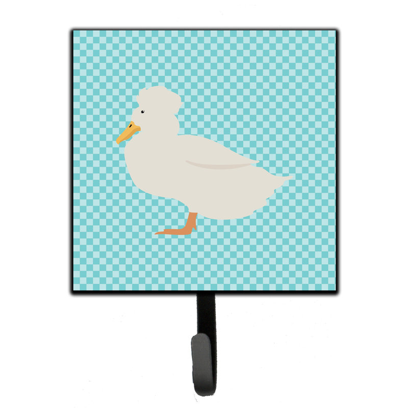 Organisateur de clés murales avec crochets clés de canard Yenovk, Bleu