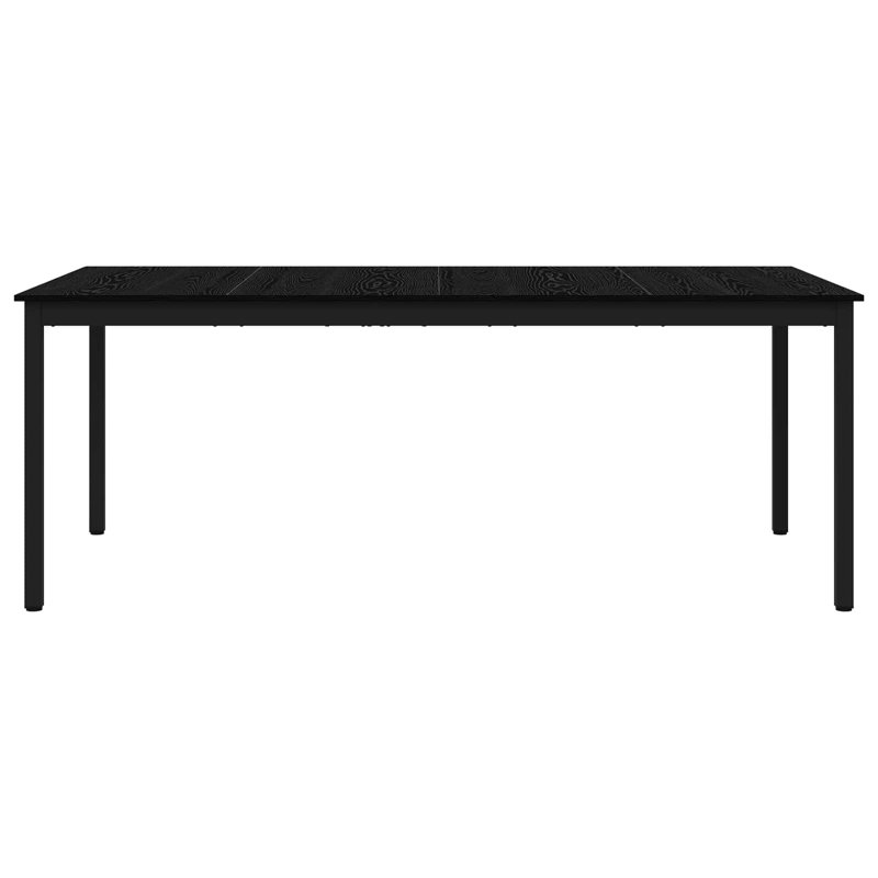 Metal Base Dining Table, 75cmH x 200cmL x 100cmW, Black