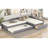 Upholstered Double Daybed With Trundle And Drawer-1967799343