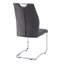 Chaise de salle à manger élégante en tissu gris - base, revêtement moderne confortable (2) pieds
