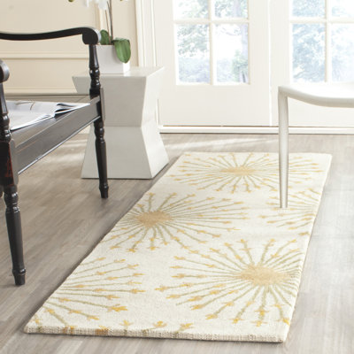 Tapis beige / doré en laine touffeté à la main Mccullough