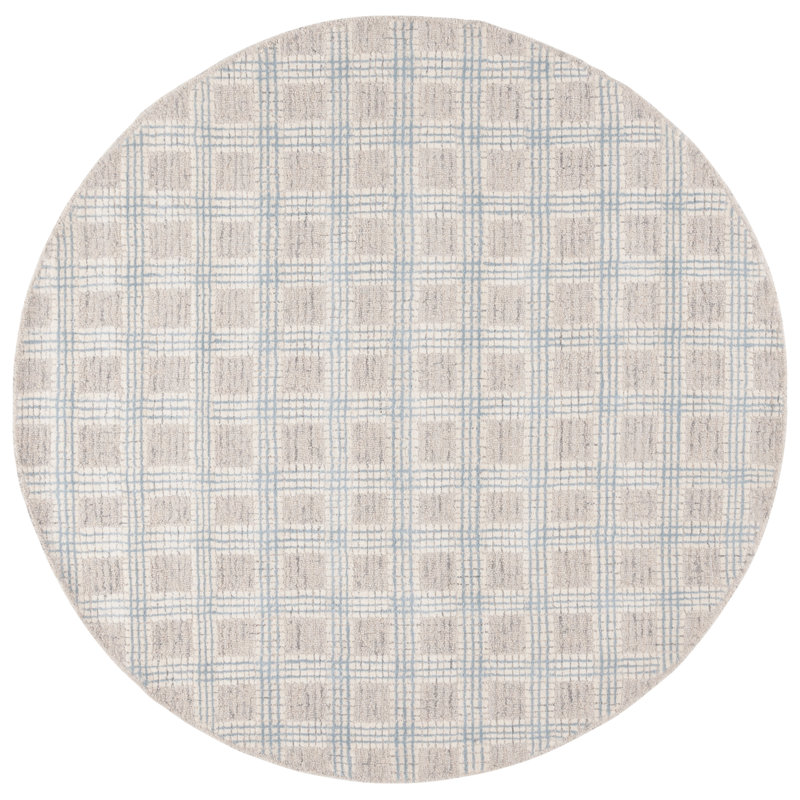 Tapis en laine touffeté à la main Ebony, Rond 6 pi