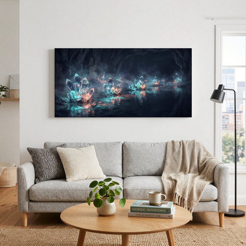 Crystal Cave, reproduction d'art sur toile, ensemble de 1, L 48 po x H 24 po, Toile tendue