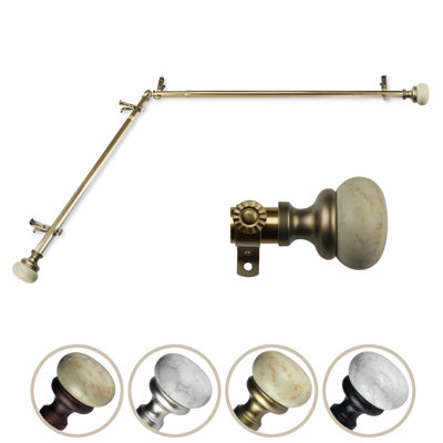 Donaven Stainless Steel Adjustable 0.81'' Single Corner Curtain Rod
