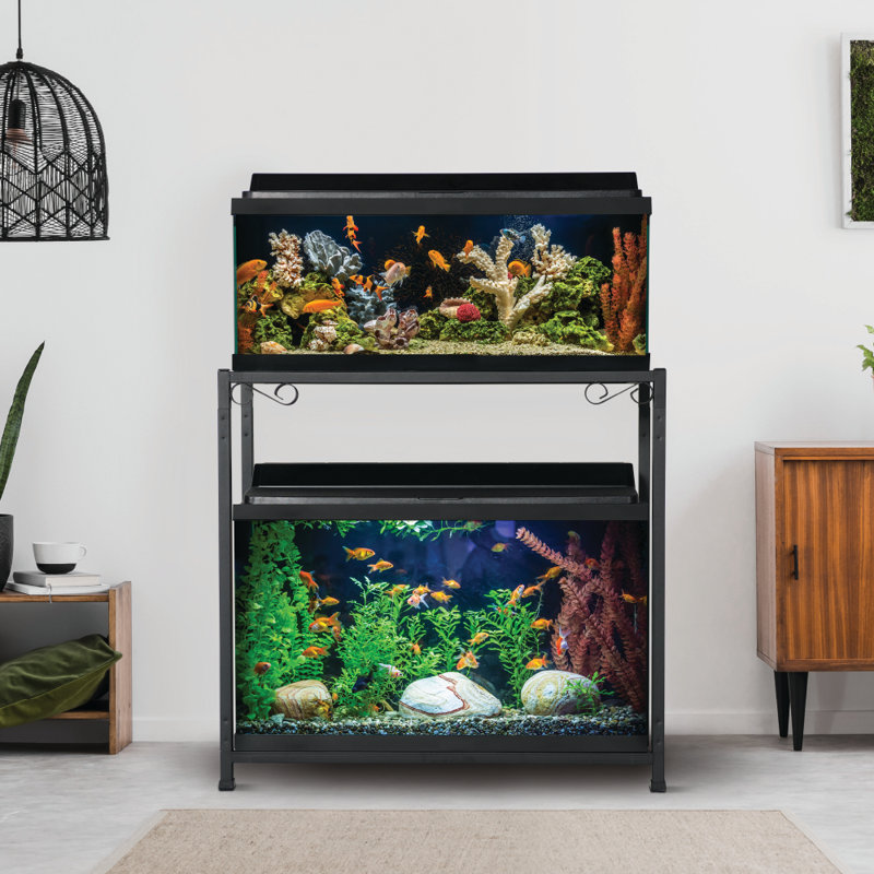 Rectangle Aquarium Stand, Black 15 Gallon