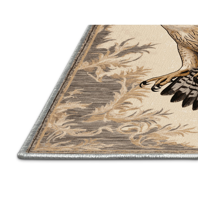 Tapis lavable Peregrine Falcon Birds, Rond 4 pi