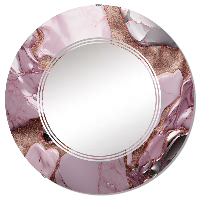 Hallvale - Miroir mural moderne rond, 32 po x 32 po