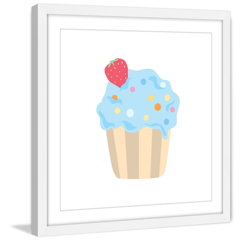 « blue petits gâteaux » par diana alcala, reproduction d’art encadrée, H 32 po x l 32 po x P 1,5 po