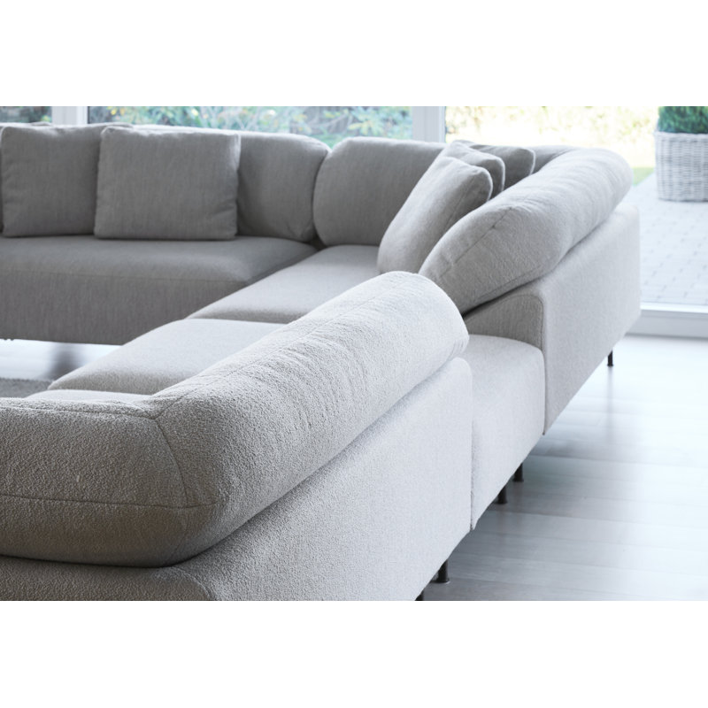 Collar 2-Seater, Cotton Blend, Ivory