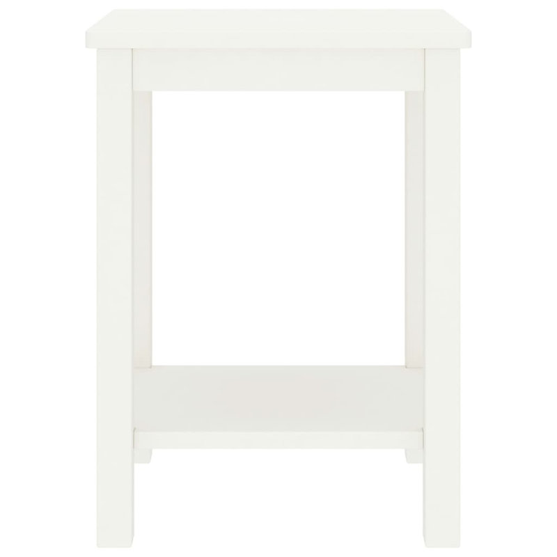 Ahmed Solid Wood End Table, White