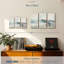 «Idyllic Coastal Jetty», 3 pièces sur toile-98563082