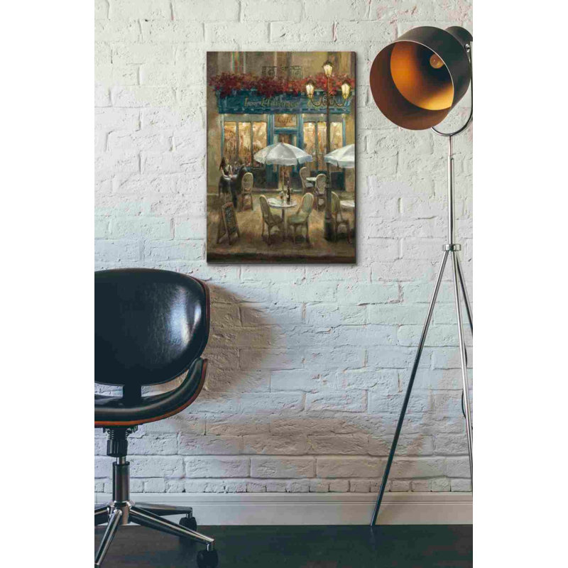 «Paris Cafe I Crop», reproduction d'art sur toile tendue