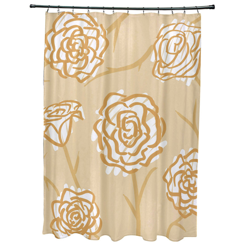 Rideau de douche simple Slezak Spring, Or