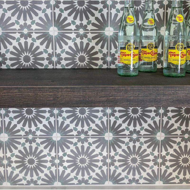 Remy 8" x 8" Cement Spanish Wall & Floor Tile, Remix