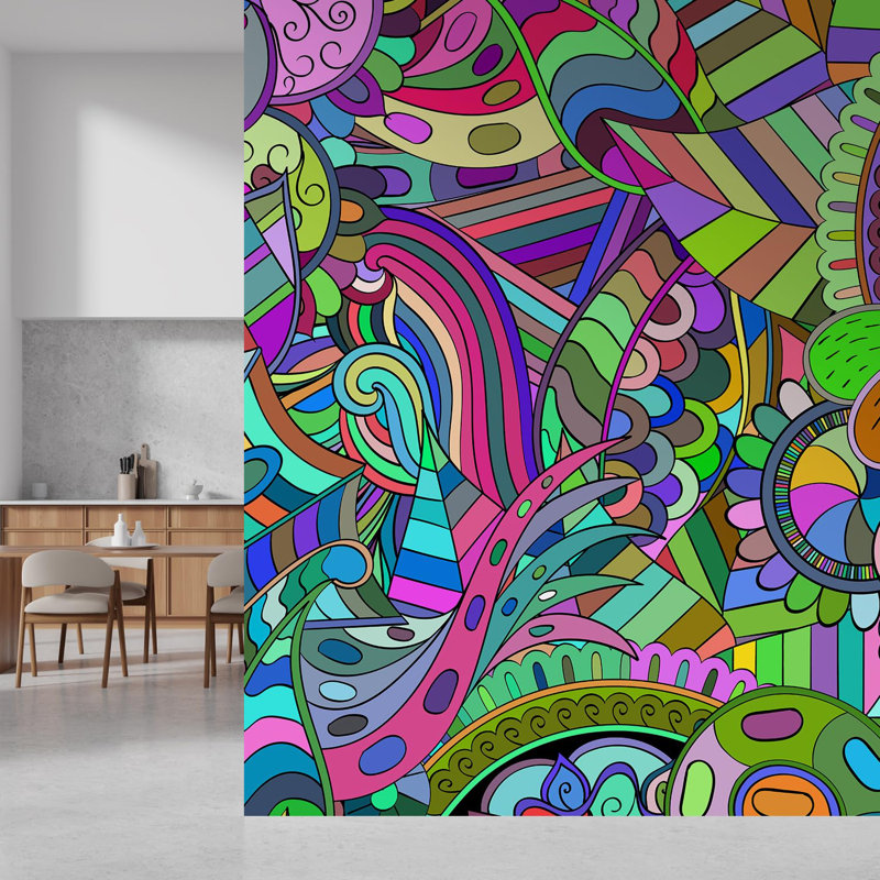 Vibrant Graffi Street Paint Peel & Stick Border, 132" L x 72" W