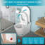 Toilette intelligente avec bidet intégré, ouverture et fermeture automatiques, siège chauffant allongé, capteur de pied encastré, affichage DEL, lavage à l'eau chaude, sécheuse, veilleuse