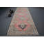 Tapis de couloir turc authentique authentique avec motif géométrique pastel doux rouge / vert