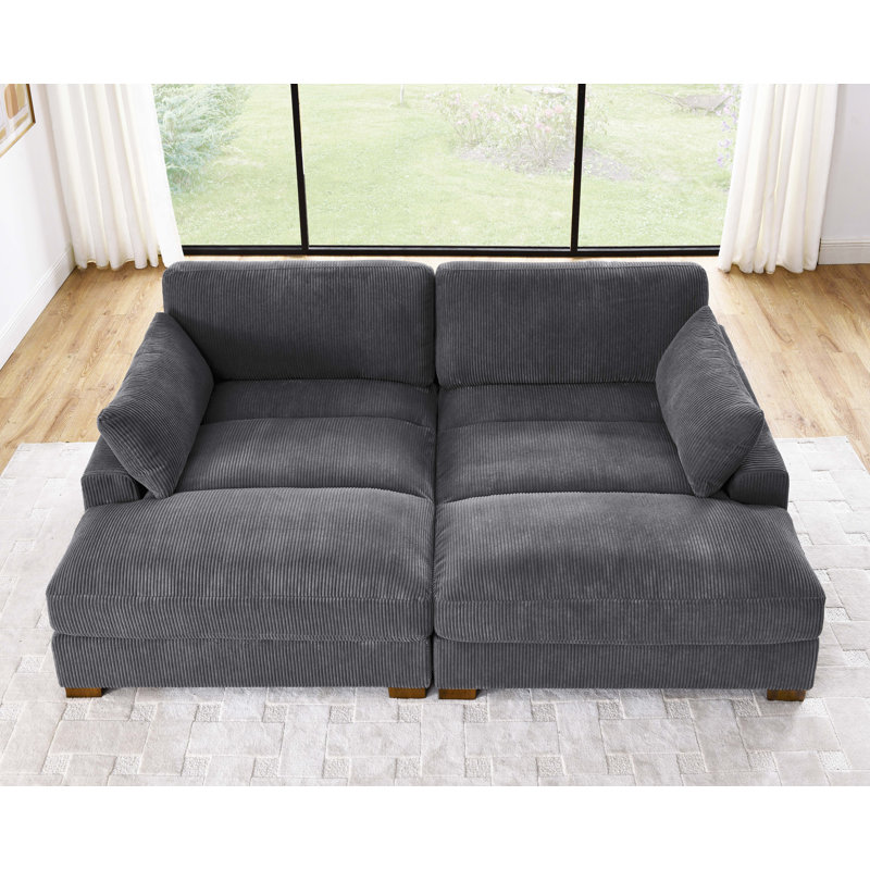 Mordecai 90'' Corduroy Sleeper Sofa - Stylish & Versatile