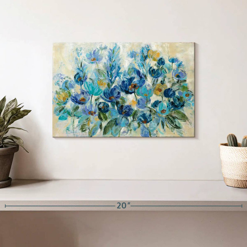 Fleurs bleues Avery, H 8 po x l 12 po