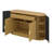 55.1" Sideboard Buffet Cabinet, Curved Storage Cabinet With 2 Doors & 2 Drawers, Curved Side Door & 3-Tier Shelves-373141367