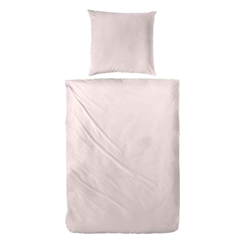 Cotton 240 TC Modern & Contemporary Duvet Cover Set, 155 x 220cm - 1 Pillowcase (80 x 80 cm), Powder