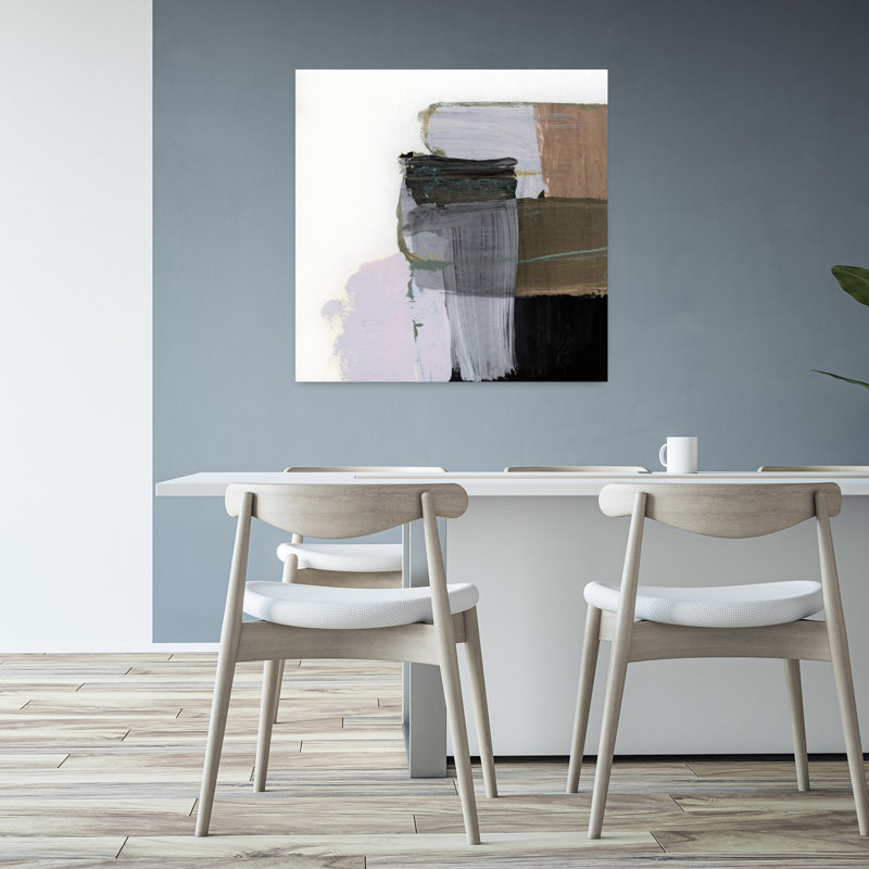 Art contemporain abstrait géométrique contemporain, H 32 po x l 32 po