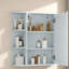 Armoire à pharmacie peu encombrante avec miroir, tablettes modernes en MDF pour le rangement dans la salle de bain
