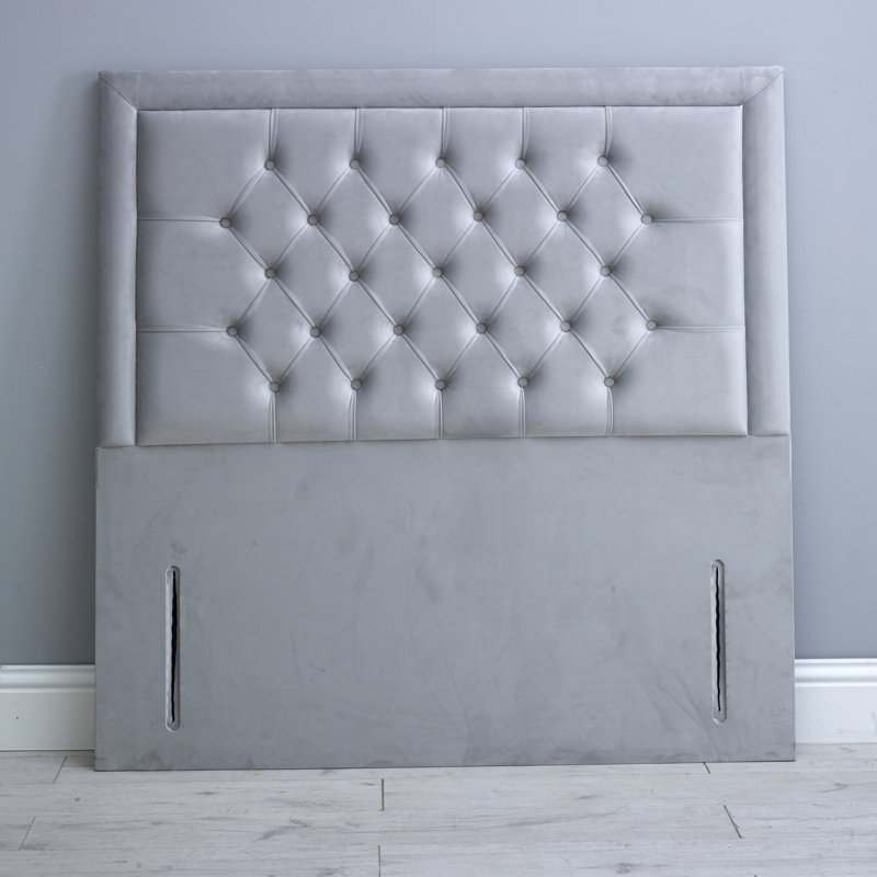 Artie Upholstered Headboard, Silver, Super King (6')