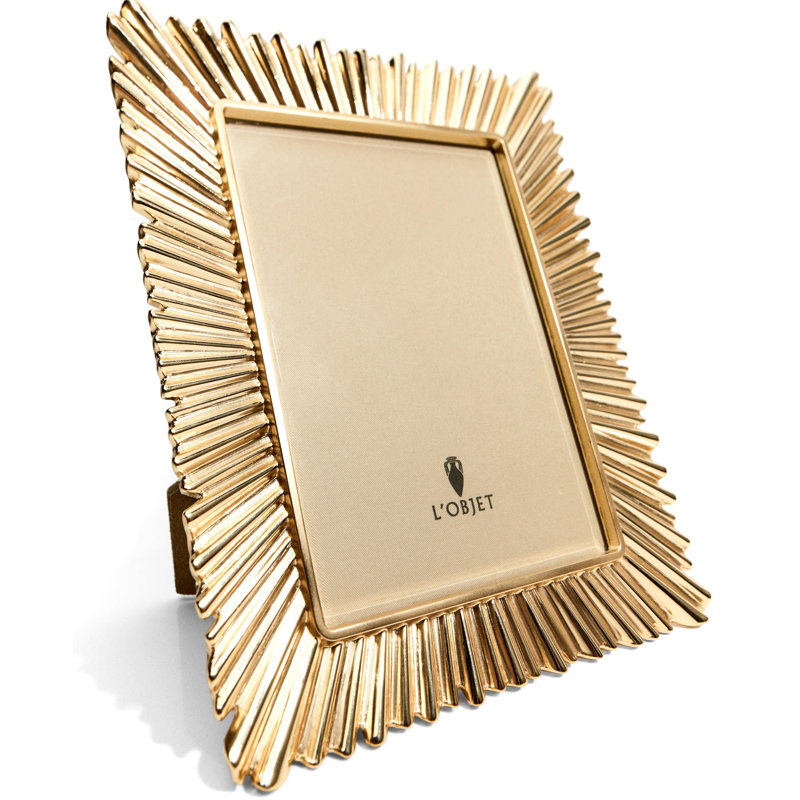 Ray Frame - Gold, 5" W x 7" H