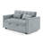 54.33 Inch Versatile Foldable Sofa Bed In 3 Lengths, Modern Sofa  Velvet Pull-Out Bed, Adjustable Back (Light Gray)-1794803119