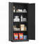 Armoire de rangement pour garage, armoire verrouillable avec portes et 3 tablettes, armoire haute, classeur, armoire de rangement pour le salon